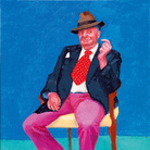 David Hockney, Barry Humphries, 26th, 27th, 28th marzo 2015, Acrlico su tela, 91.4 x 121.9 x cm | © David Hockney | Foto: Richard Schmidt