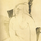 Amedeo Modigliani, Nudo femminile seduto, 1914-16 Acquarello e matita su carta, cm 54.6 x4 2.6 Collezione privata