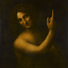 Leonardo da Vinci, San Giovanni Battista, 1506-1515 circa. Olio su tavola di noce, 73 ✕ 56,5 cm. Parigi, Musée du Louvre, Département des Peintures, Collezione di Luigi XIV, acquisito nel 1661