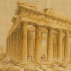 Giovan Battista Lusieri, Veduta del Partenone da nord-ovest, 1802, acquerello, 58 x 95 cm, Atene, Museo Benaki. © 2005 by Benaki Museum – Photographic Archive, Athens