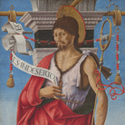 Polittico Griffoni, 1472-1473 circa, Francesco del Cossa, San Giovanni Battista, Tempera su tavola, Milano, Pinacoteca di Brera