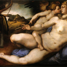 Pontormo (Jacopo Carucci; Pontorme, Empoli 1494-Firenze 1557), Venere e Amore, 1533 circa; olio su tavola; cm 128 x 194. Firenze, Galleria dell’Accademia, inv. 1890 n. 1570