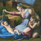 Raffaello Sanzio, Madonna del Diadema Blu, 1510-1512, Olio su tavola, 44 x 68 cm, Museo del Louvre, Parigi