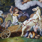 Giulio Romano e bottega, Diomede combatte contro i fratelli Ideo e Fegeo, Mantova, Complesso Museale Palazzo Ducale, Sala di Troia