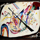 Wassily Kandinsky (Mosca 1866-Neuilly-sur-Seine 1944), Ovale bianco, 1919, olio su tela; cm 80 x 93. Mosca, Galleria Statale Tret’jakov