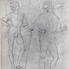 Bottega del Perugino, Due studi di un giovane in piedi con abbigliamento del quattrocento, 1504 circa.