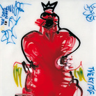 Jean-Michel Basquiat, The King, 1983. Matita grassa e acrilico ad acqua su carta, cm. 40x25