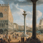 Luca Carlevarijs, Il Molo di San Marco verso la Basilica della Salute, olio su tela, 71 x 122 cm. Roma, Galleria Nazionale di Palazzo Corsini