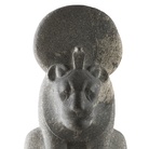 Statua di Sekhmet da Tebe leontocefala stante con disco solare, scettro-uadj e ankh, Karnak, Tempio di Amenhotep III, Diorite grigia, Nuovo Regno / XVIII Dinastia, Amenofi III (1388-1351 a.C.), 211 x 45 x 56 cm, Torino, Museo Egizio | Su concessione del Ministero dei Beni e delle Attività Culturali e del Turismo: Fondazione Museo delle Antichità Egizie di Torino, Archivio Fotografico