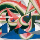 Giacomo Balla, Forze di paesaggio + cocomero, 1917-1918. Tempera su carta intelata © Giacomo Balla, by SIAE 2015