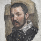Lattanzio Gambara (Brescia 1530 circa - 1574), Autoritratto, 1561 - 1562, Affresco (strappo), 56.5 × 41.5 cm, Brescia, Pinacoteca Tosio Martinengo