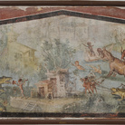 Scena nilotica con pigmei cacciatori, 55-79 d.C., intonaco dipinto, largh. 127 cm, Museo Archeologico Nazionale, Napoli