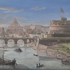 Gaspar van Wittel (Amersfoort, 1652/1653 - Roma, 1736), Veduta del Tevere a Castel Sant’Angelo, 1683, Tempera su pergamena, 26.5 × 47.3 cm, Inv. 1408 Roma, Gallerie Nazionali di Arte Antica | © Gallerie Nazionali di Arte Antica, Roma (MiC) - Bibliotheca Hertziana, Istituto Max Planck per la storia dell'arte / Enrico Fontolan