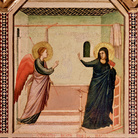 Giotto, Polittico di Santa Reparata, Annunciazione, Particolare dal verso, 1310 circa, Tempera e oro su tavola, Dalla Cattedrale di Santa Maria del Fiore a Firenze, Opera di Santa Maria del Fiore, Arcidiocesi di Firenze | Courtesy Soprintendenza Speciale per il Patrimonio Storico Artistico ed Etnoantropologico e per il Polo Museale della città di Firenze | Foto: Damien Cerutti