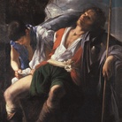 Carlo Saraceni, San Rocco curato dall’angelo. Olio su tela, cm 190,5x127,5. Roma Galleria Doria Pamphilj