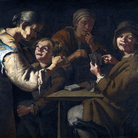 Giacomo Francesco Cipper, Anziana che taglia i capelli a bambino, olio su tela, 110 x 155 cm. Brescia, collezione UBI-LEASING.
