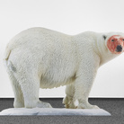 Katja Novitskova, Approximation (Polar Bear), 2017, Digital print on aluminum, cutout display, acrylic glass, 148 x 226 x 38 cm, Collezione Sandretto Re Rebaudengo