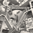 Maurits Cornelis Escher, Relatività, 1953, Litografía, 27.7 x 29.2 cm, Collezione privata, Italia All M.C. Escher works | © 2017 The M.C. Escher Company