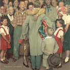 Norman Rockwell, Christmas Homecoming (Ritorno a casa per il Natale), 1948 Cover of The Saturday Evening Post, December 25, 1948 Olio su tela, 90 x 85 cm Collection of The Norman Rockwell Museum at Stockbridge, NRM.1978.10