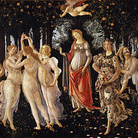 Sandro Botticelli, Primavera, 1482 circa. Tempera su tavola, cm 203×314. Galleria degli Uffizi, Firenze