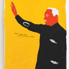 Ernesto Tatafiore, Martin Luther King saluta la marea umana, 2014, acrilico su cartone, cm 76x56
