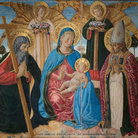 Benozzo Gozzoli, Madonna col Bambino e angeli tra i santi Andrea e Prospero, 1466, San Gimignano, Museo Civico