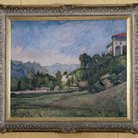 Arturo Tosi, Paesaggio della Versilia (Vallecchia), 1936, Olio su tela, cm. 125 x 146