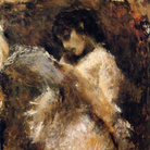 Tranquillo Cremona, La lettrice, 1873-1878. Olio su tela, 105 x 85 cm