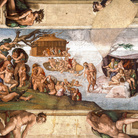 Michelangelo Buonarroti, Il Diluvio universale, 1509 circa, Affresco, 570 x 280 cm, Cappella Sistina, Musei Vaticani, Città del Vaticano, Roma