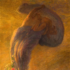 Gaetano Previati, Il sogno, Bozzetto, 1912, Olio su tela, 225 x 165 cm, Collezione privata