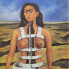 Frida Kahlo, La colonna spezzata, 1944, Olio su tela incollato su masonite 30.5 x 40 cm, Museo Dolores Olmedo, Messico, Video-Proiezione animata, Banco de M.xico Diego Rivera & Frida Kahlo Museums Trust, M.xico D.F.