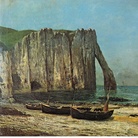 Gustave Courbet, La scogliera a Etretat, 1869. Olio su tela, cm 63 x 76. Johannesburg Art Gallery, Johannesburg