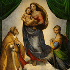 Raffaello Sanzio, Madonna Sistina, 1513-1514 circa, Olio su tela, 196 x 265 cm, Gemäldegalerie, Dresda