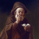 Antonio Cifrondi, Vecchio che sniffa tabacco, olio su tela, 90 x 70 cm.