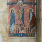 Maestro di Montelabate, Te Igitur, Crocifissione, messale romano, miniatura su pergamena. Assisi (PG), Archivio Capitolare