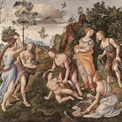 Piero di Cosimo (Firenze 1462 – 1522), Il ritrovamento di Vulcano, 1487-1490 circa. Tela. Hartford (CT), Wadsworth Atheneum Museum of Art, The Ella Gallup Sumner and Mary Catlin Summer Collection