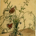 Toni Boni, Mia madre, anni Trenta, china e acquerelli su carta