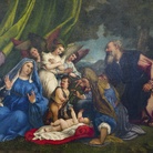 Lorenzo Lotto, Adorazione del Bambino, 1546-1549, Loreto, Museo Pontificio Santa Casa