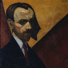 Luigi Russolo. Recto: Autoritratto, 1920, olio su tela. Galleria degli Uffizi