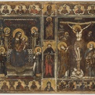Puccio Capanna, Madonna col Bambino e angeli, Crocifissione, tempera su pergamena. Perugia, Galleria Nazionale dell’Umbria