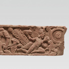 Architrave di un portale, Mathura, Fine del I - Inizio del II secolo d.C., Arenaria rossa, 100 x 25.5 cm