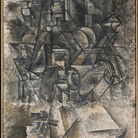 Pablo Picasso Homme à la mandoline Autunno 1911 Olio su tela, cm 162 x 71 
