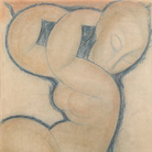 Amedeo Modigliani, Cariatide (blu), 1913 circa. Matita blu su carta, cm 56,5 x 45. © Pinacothèque de Paris