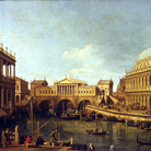 Canaletto, Il Canal Grande con il Ponte di Rialto secondo il progetto di Palladio, Olio su tela, 58 x 83 cm, Parma, Galleria Nazionale