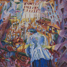 Umberto Boccioni, La strada entra nella casa, 1911, Olio su tela, 100 × 100.6 cm, Hannover , Sprengel Museum, Hannover