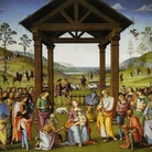 Pietro Perugino, L'Adorazione dei Magi, 1504. Affresco, cm 650x700. Oratorio di Santa Maria dei Bianchi, Città della Pieve