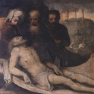 Lattanzio Gambara, Sepoltura di Cristo, 1550-1555 circa, Tela, 129 × 182 cm, Collezione privata, Provenienza: Brescia, San Giorgio (?); Nigoline di Corte Franca, Collezione Monti della Corte, almeno dal 1965