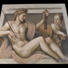 Lattanzio Gambara, Apollo con amorino, affresco, cm 155.5x108.5. Pinacoteca Tosio Martinengo, Brescia