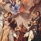 Pala della peste - Madonna col Bambino in gloria e i Santi Protettori di Bologna Petronio, Francesco, Ignazio, Francesco Saverio, Procolo e Floriano di Guido Reni - Bologna