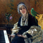Mosè Bianchi, La dama del pappagallo, 1872, Collezione privata | Courtesy Bottegantica, Milano